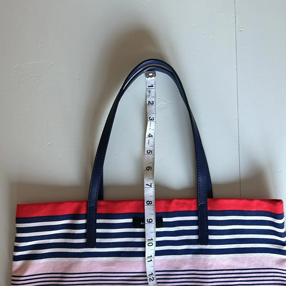 Kate Spade like new shopper book tote fits laptop red white blue - Picture 10 of 11